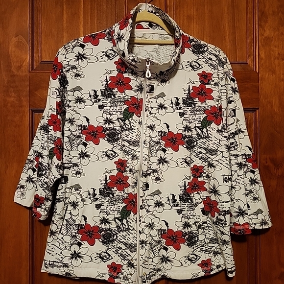 Allyson Whitmore Woman's Size XL Bejeweled Jacket travel to France theme - Picture 13 of 14